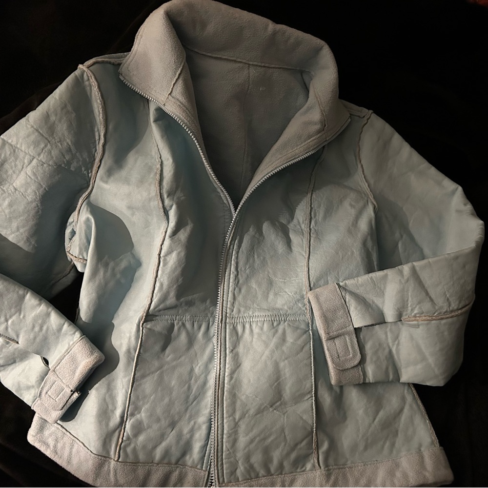 Wilson’s Baby Blue Leather Jacket SOFT